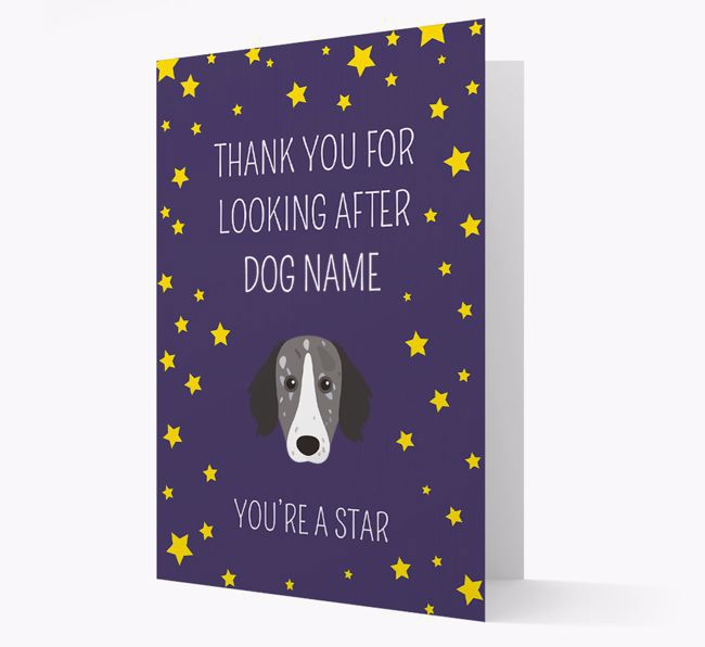 Personalised 'You're A Star' Thank You Card